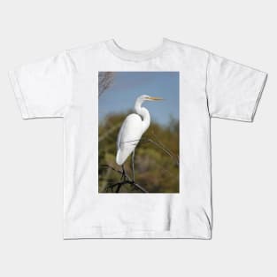 Great egret Kids T-Shirt